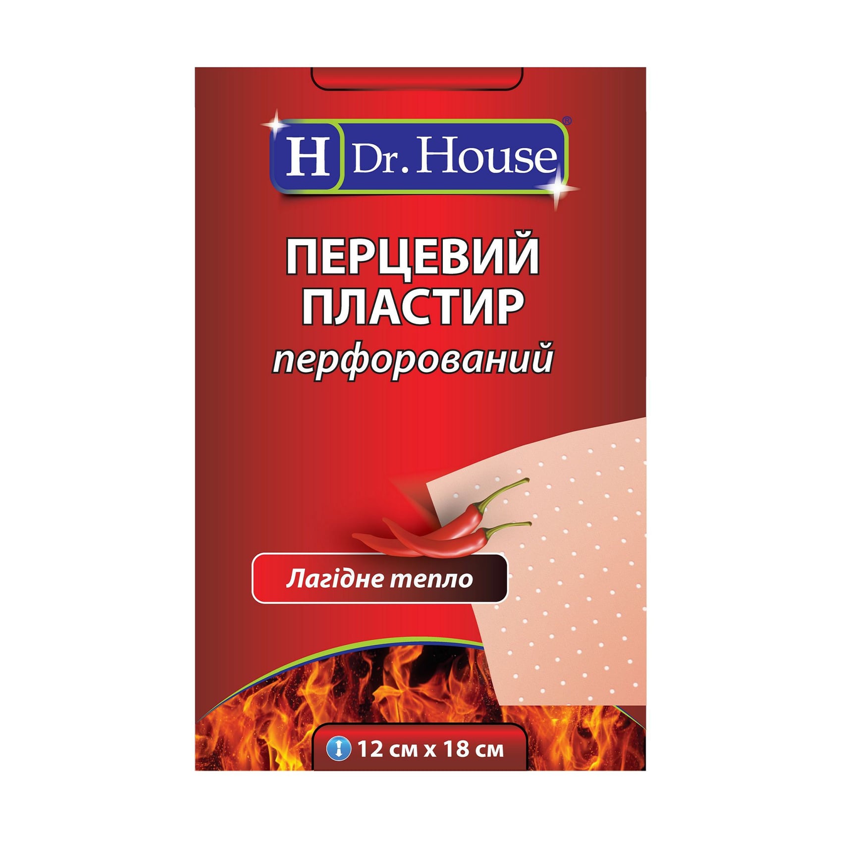 Перцевий пластир Dr. House перфорований, 12*18 см